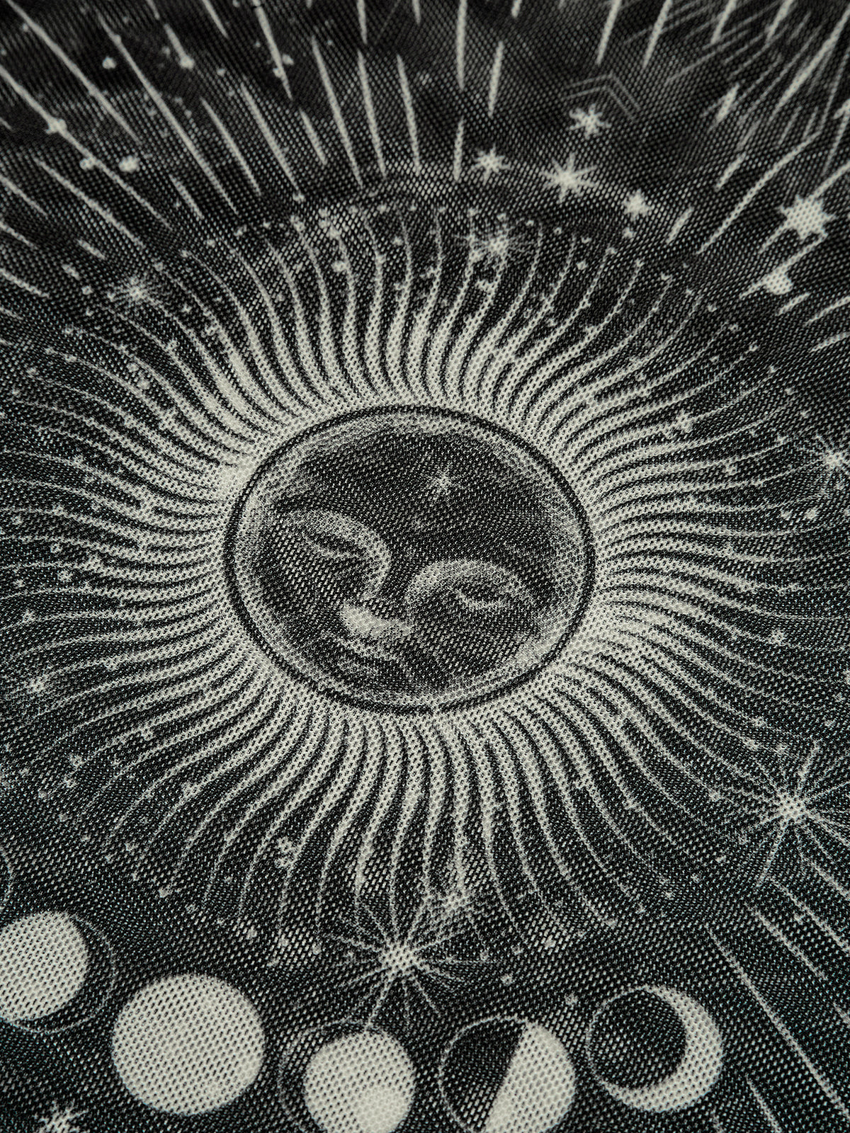 Gök Tasarım Eşsiz Astroloji Baskılı Etek