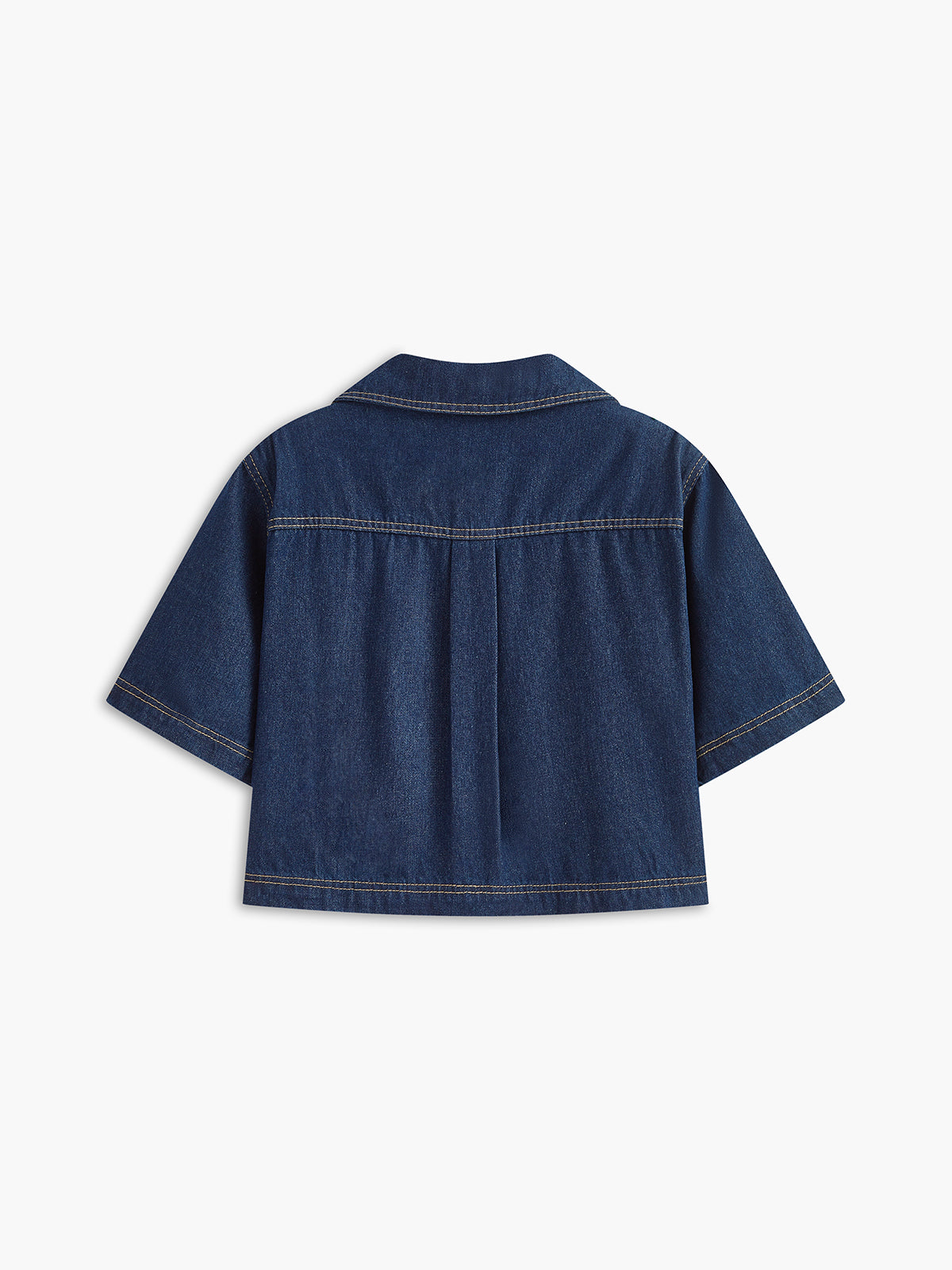 Şık Denim Kısa Takım Cep Detayı