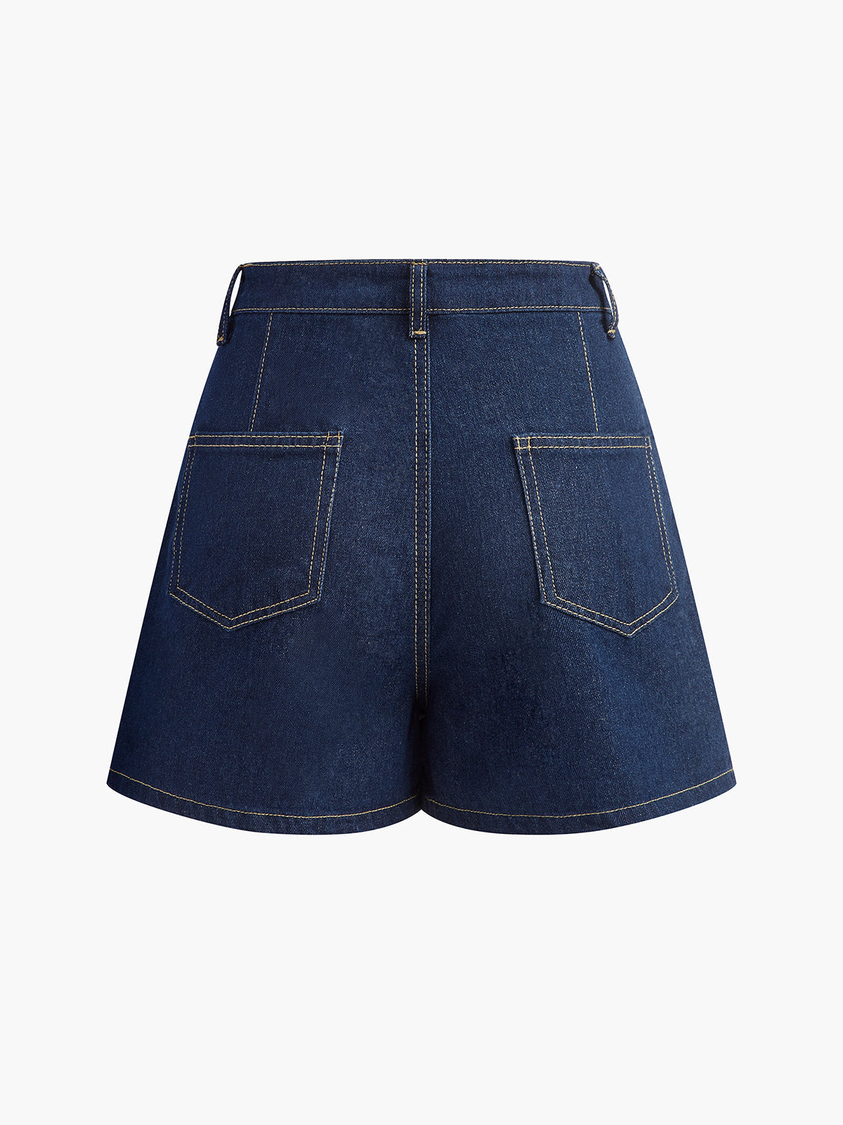Şık Denim Kısa Takım Cep Detayı