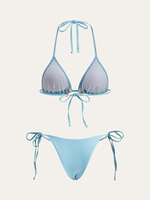 Küçüklik Takımlı Bikini Deniz Yengeci Ve Kurdeleden Oluşan Pendentif İle