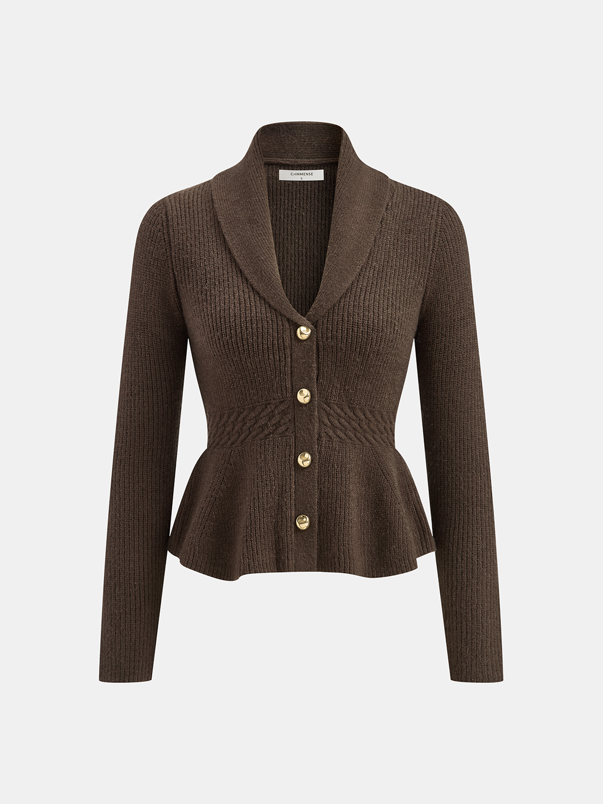 Kremli Yumuşak Peplum Akrilik Naylon Polyester Hırka