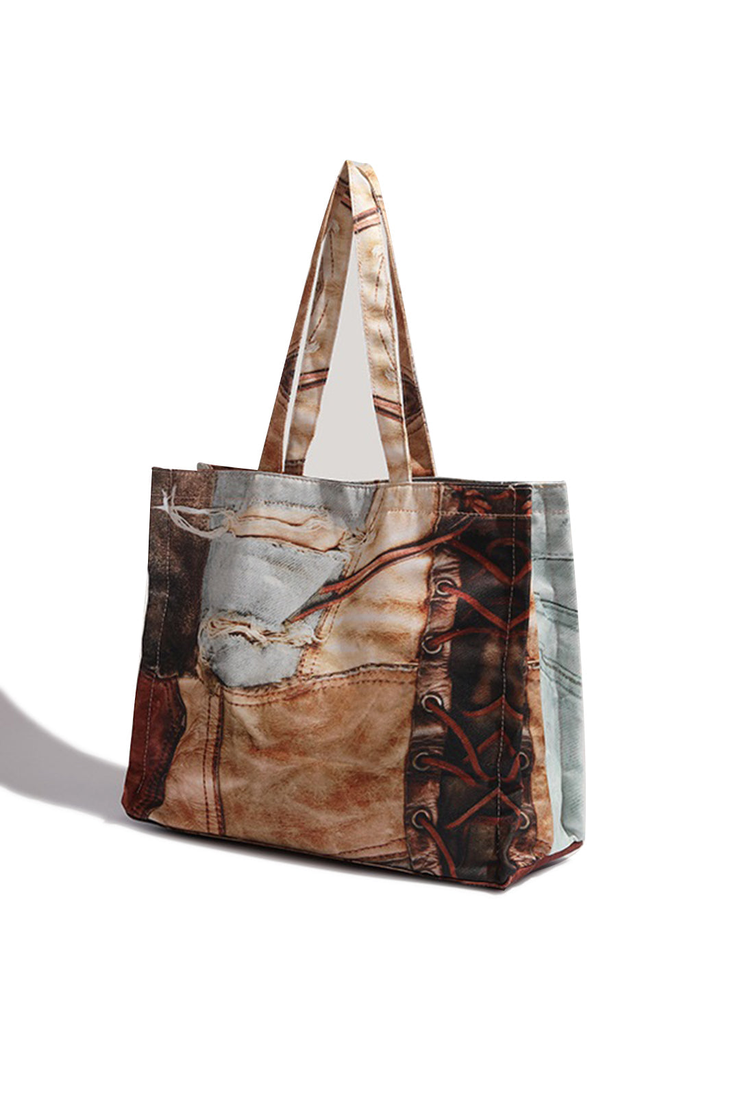 Soyut Desenli Tote Çanta