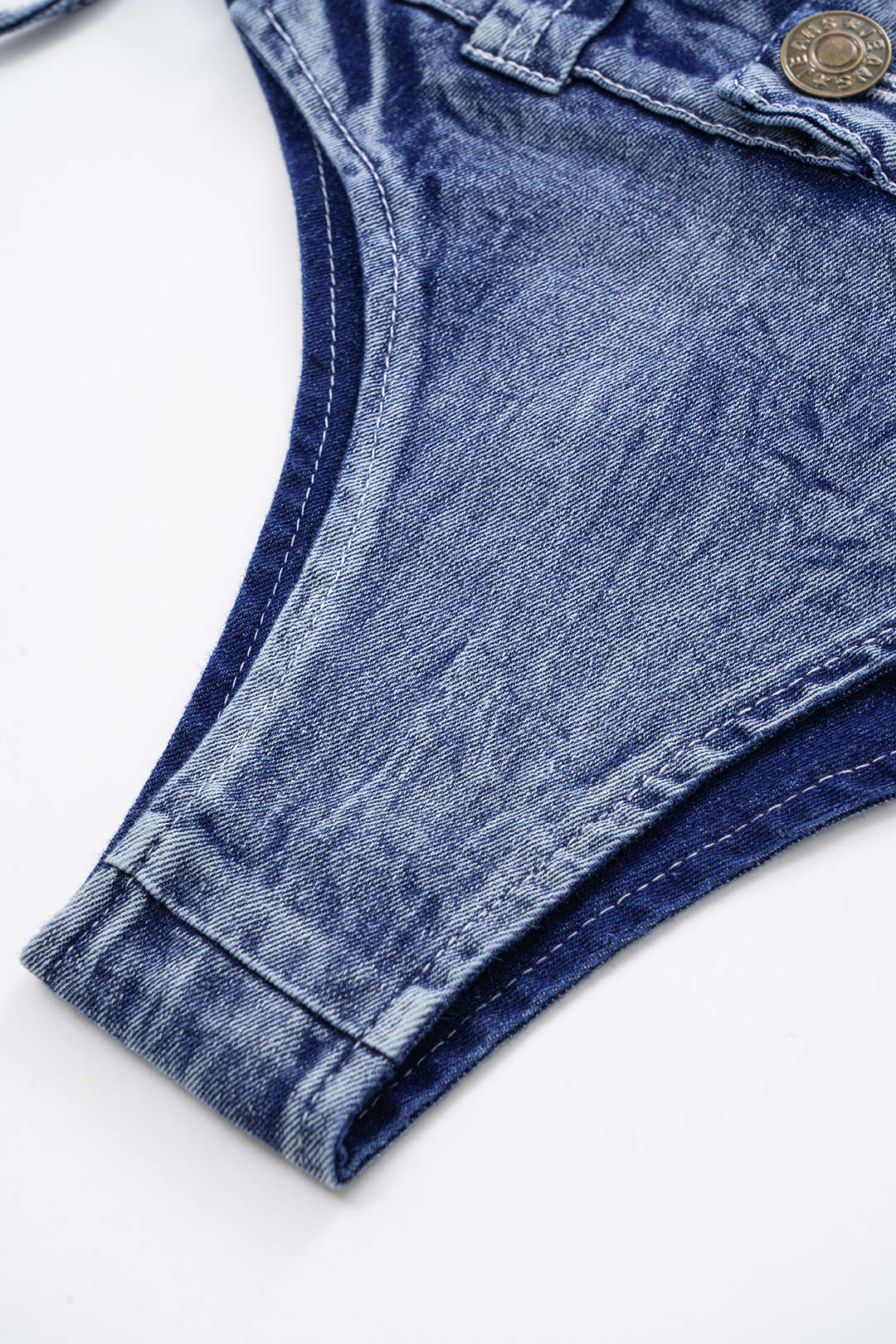 Denim Bağlama Bikini Takımı