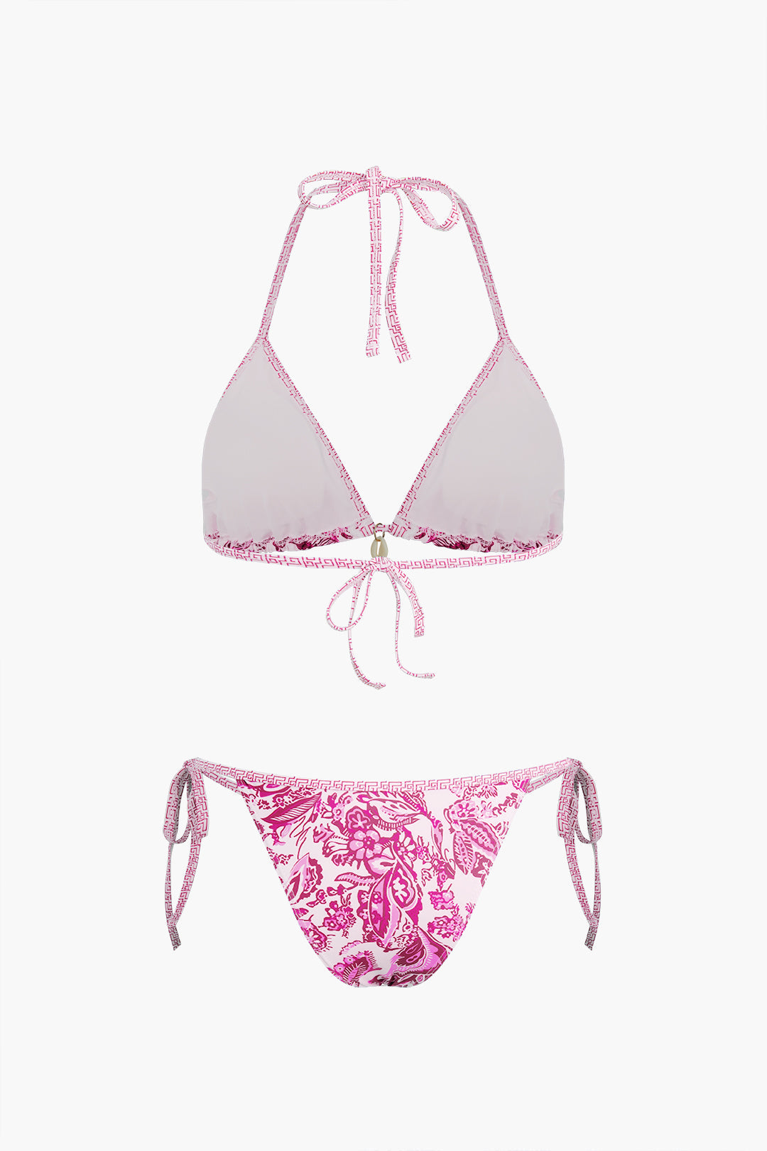Retro Baskılı Halter Bikini Seti