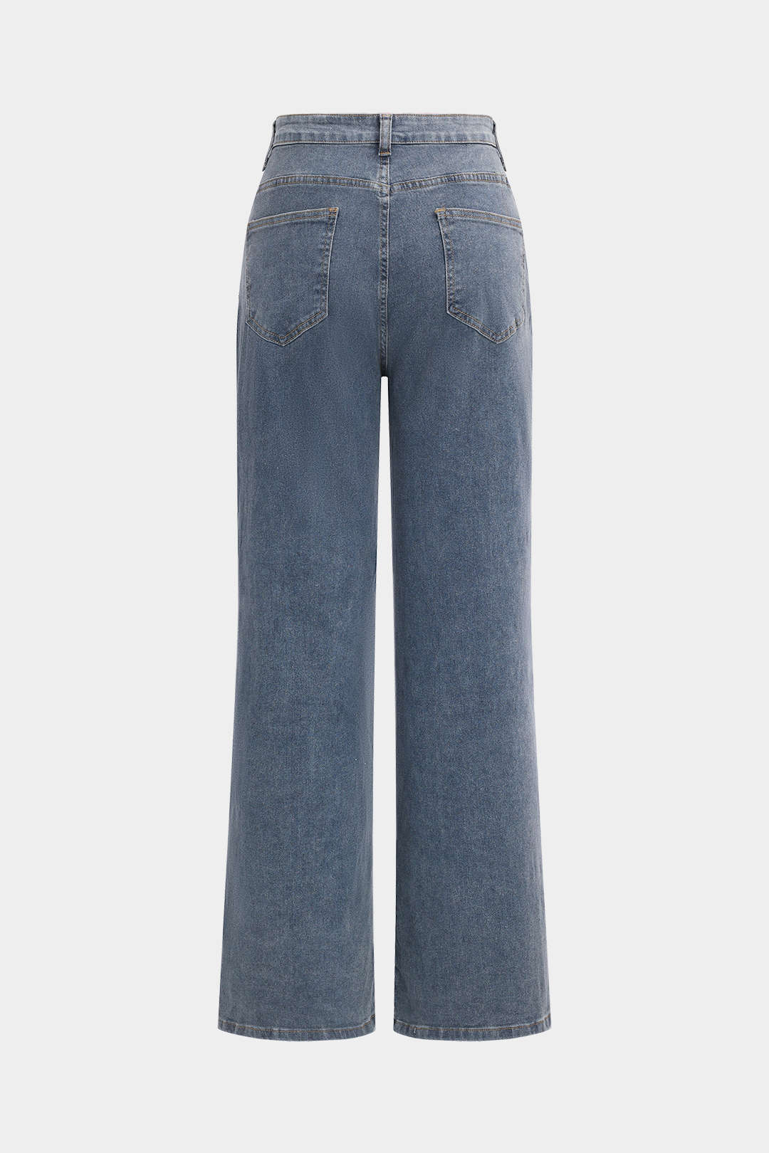 Denim Kesik Düz Paça Jeanler