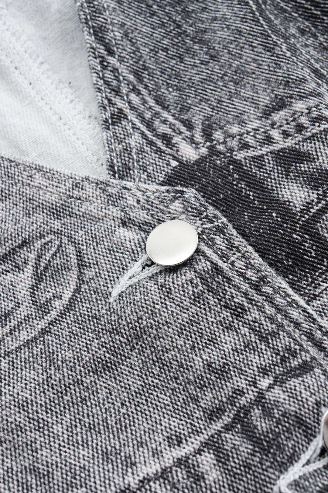 KoyuÇivitMavimsiTonları V Yaka Denim Yelek Sahte Cepli