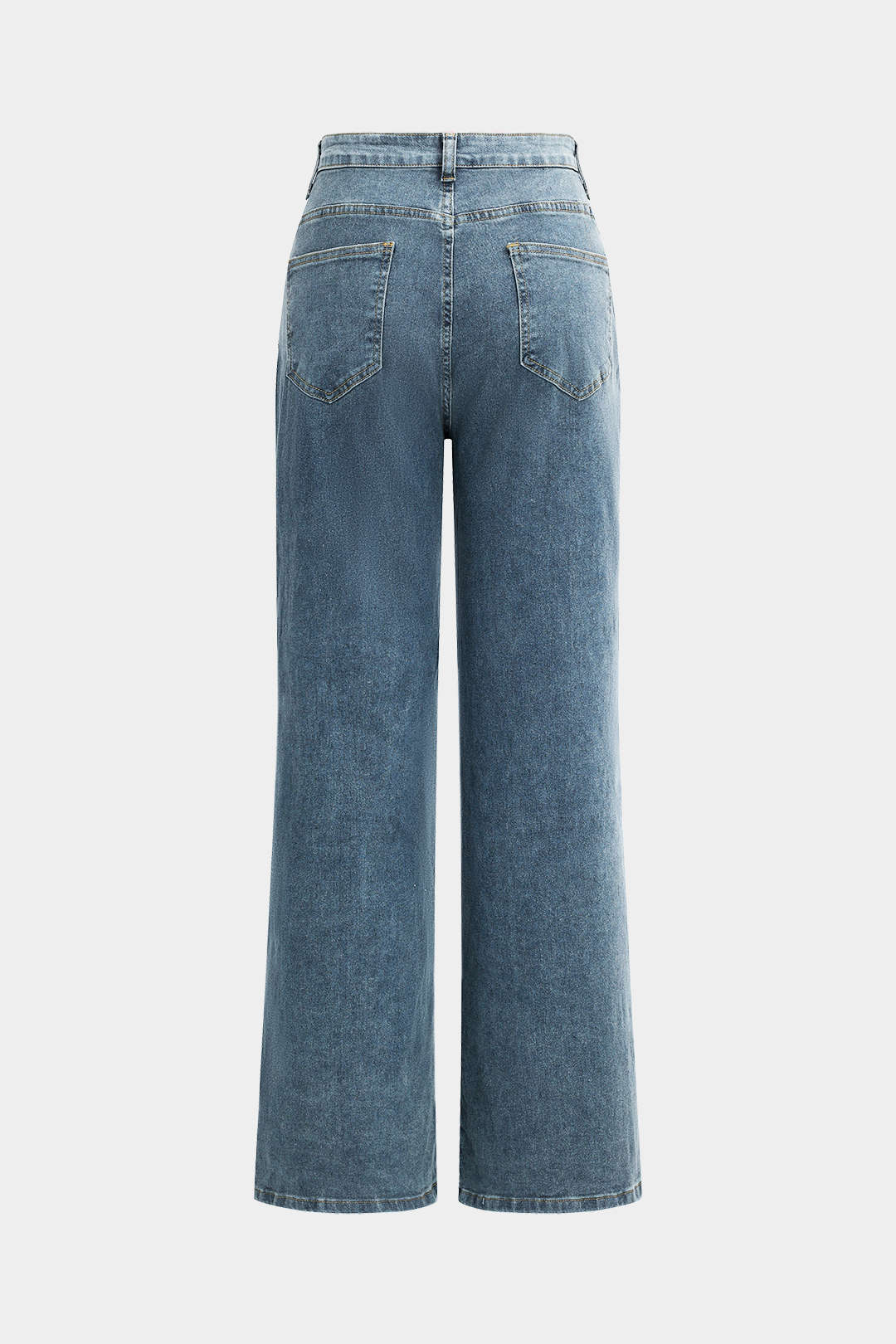 Denim Kesik Düz Paça Jeanler