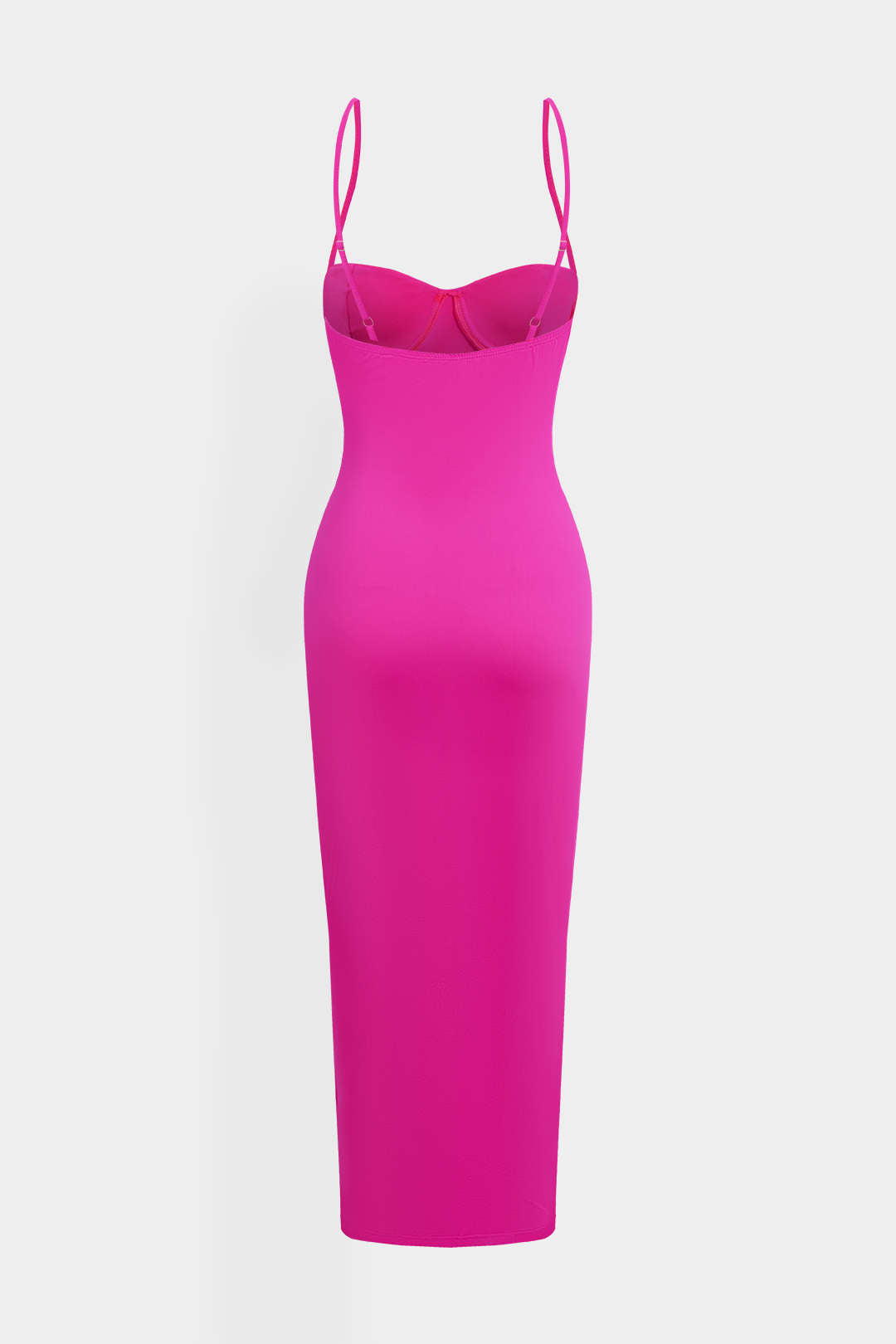 Basic Düz Kayık Yaka Maxi Elbise