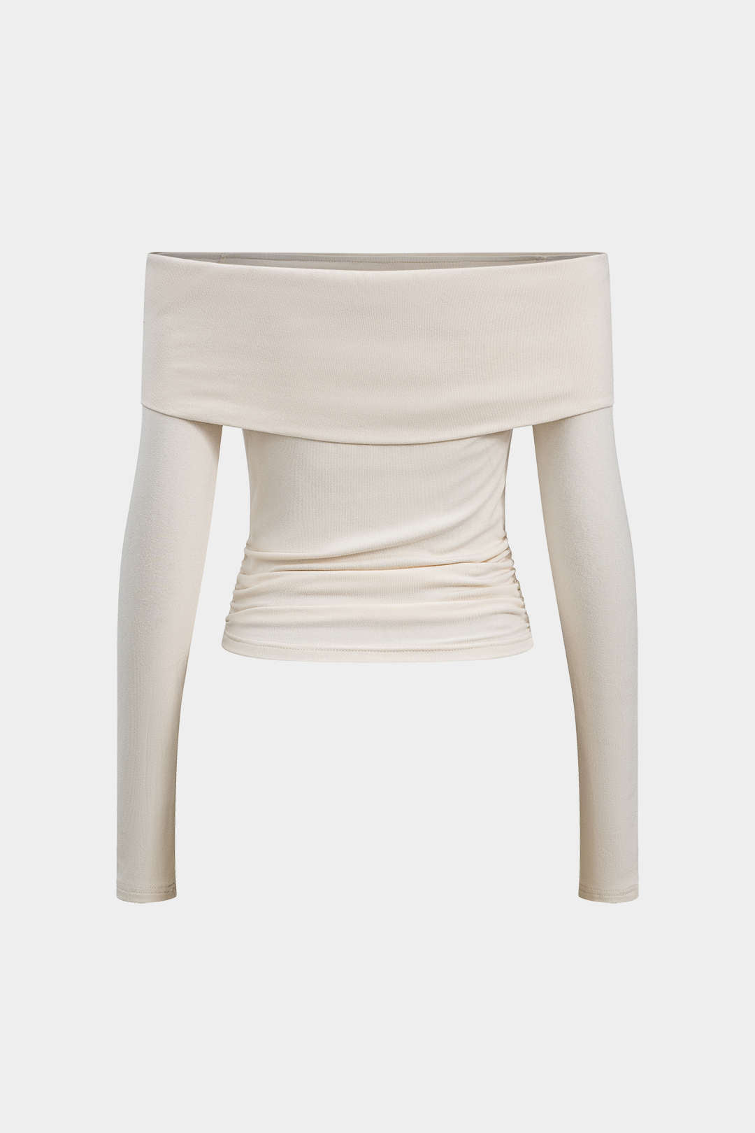 Omuz Açık Uzun Kollu Bluz Polyester Günlük Şık Tasarım