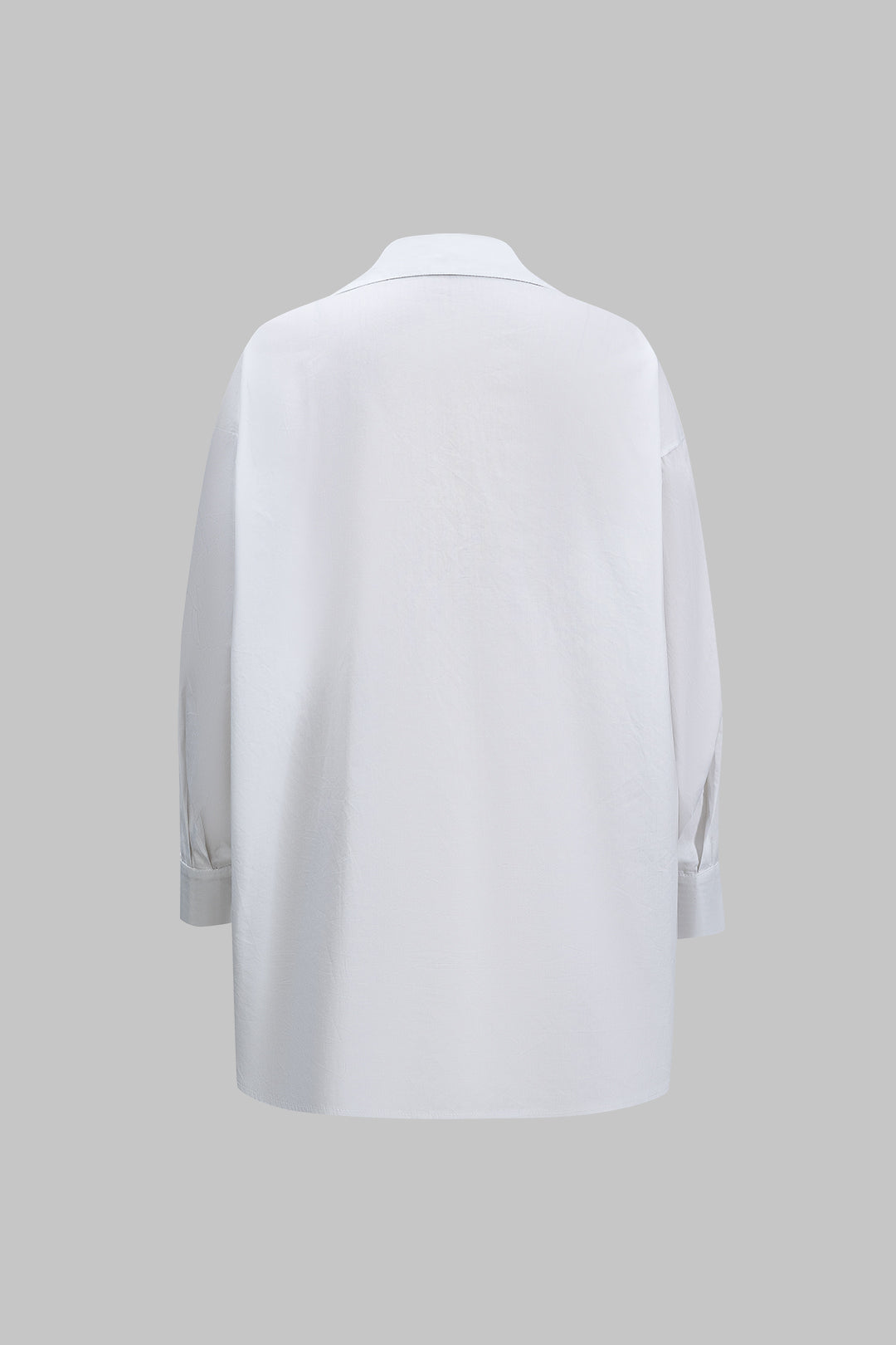 Metal Düğmeli Uzun Kollu Gömlek Polyester Karışımlı