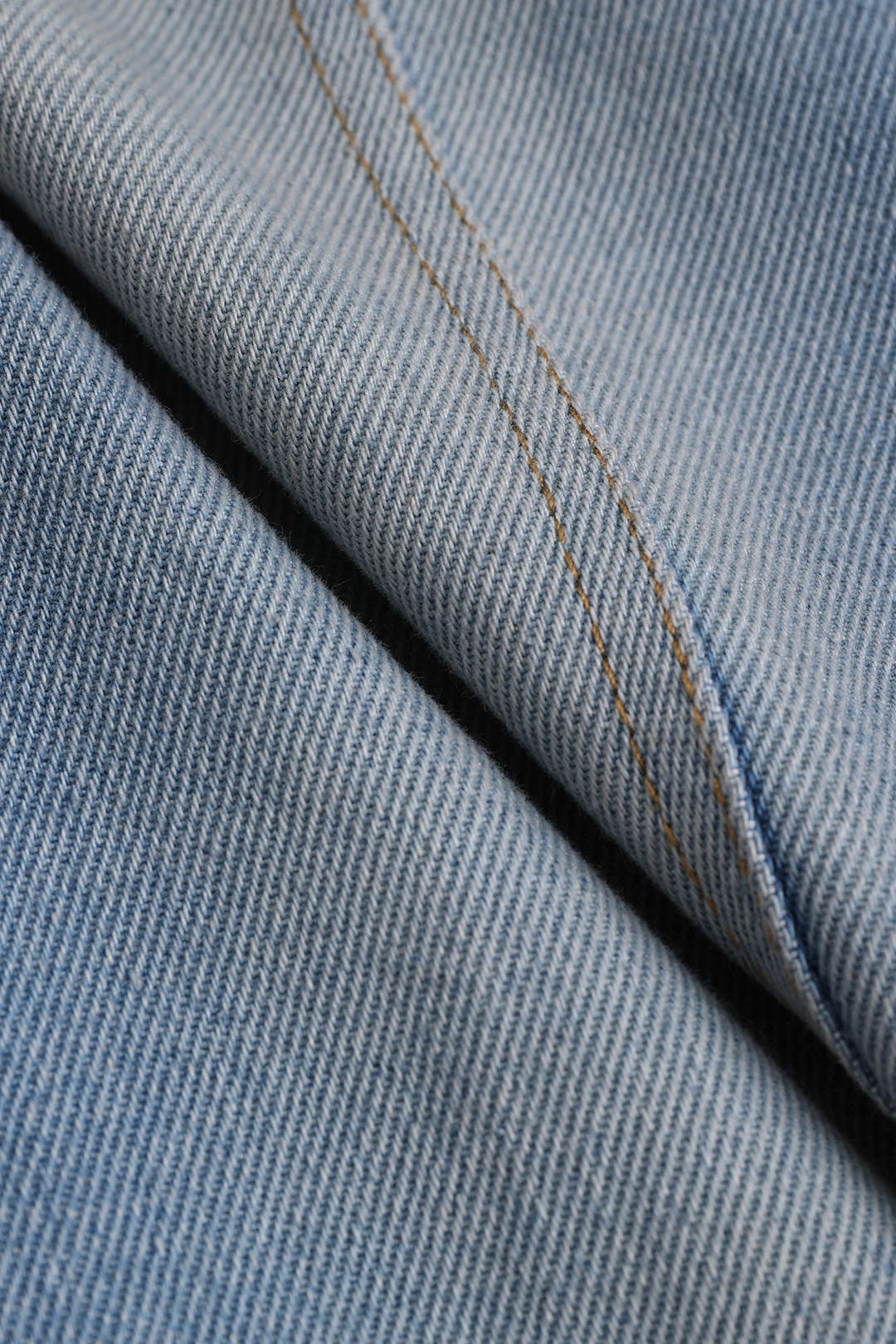 Mavi Patchwork Denim Ceket Çentikli Yakalı Tasarımını