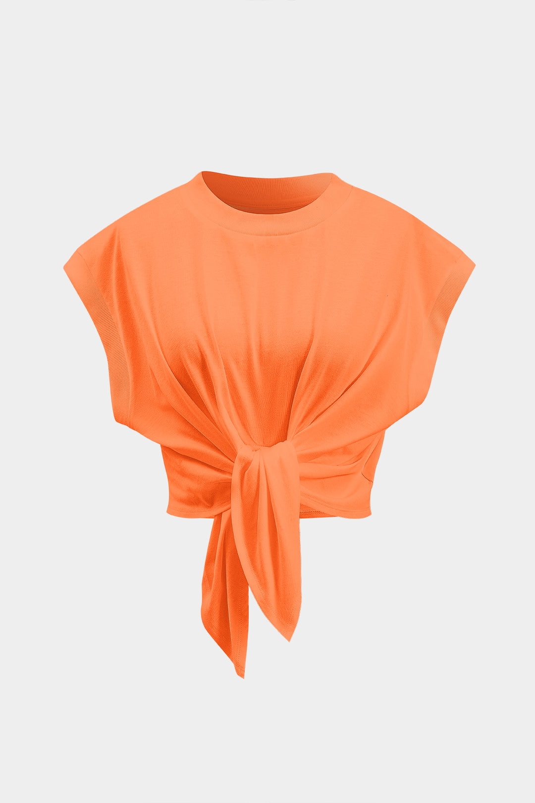 Kabarık Bağlama Detaylı T-Shirt