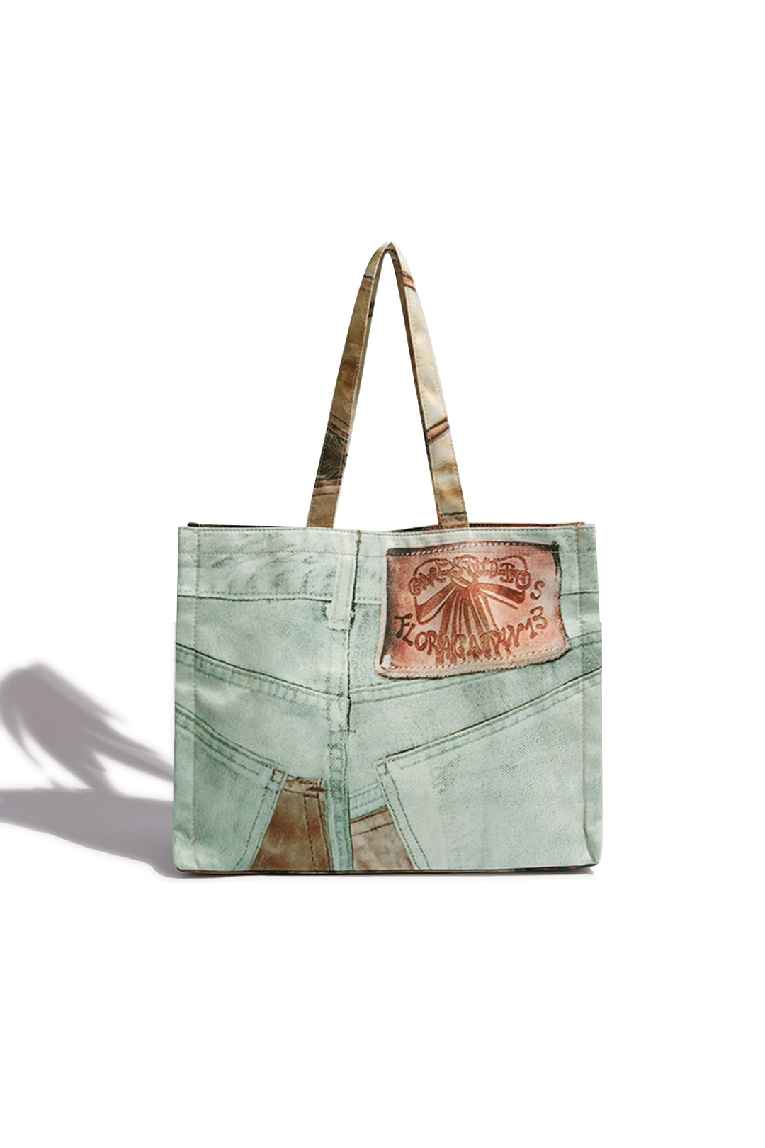 Soyut Desenli Tote Çanta