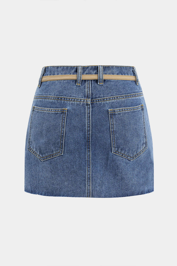 Denim Patchwork Mini Etek