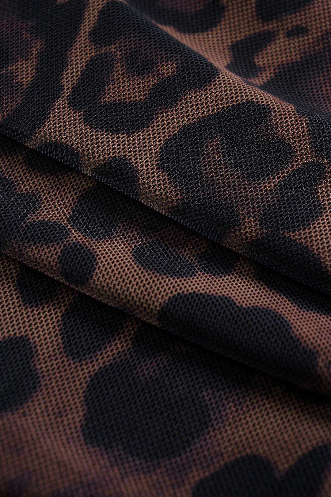 Leopar Desenli Patchwork Tüllü Straplez Mini Elbise