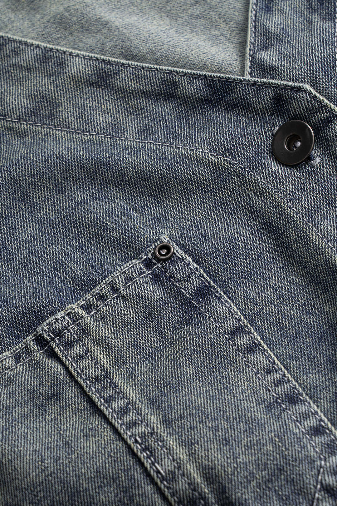 Gece Mavisi Ön Bağlamalı Özelleştirilmiş Denim Yelek