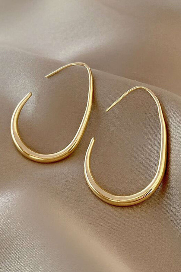 Metal Oval Küpe