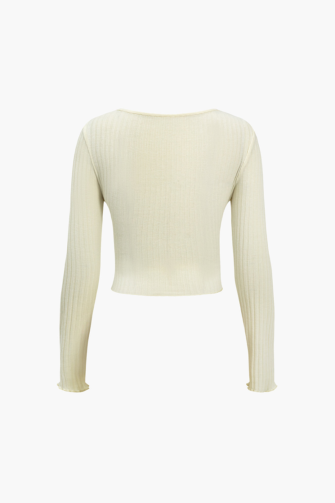 Çapraz Detaylı Uzun Kollu Bluz Jersey Polyester Elastan