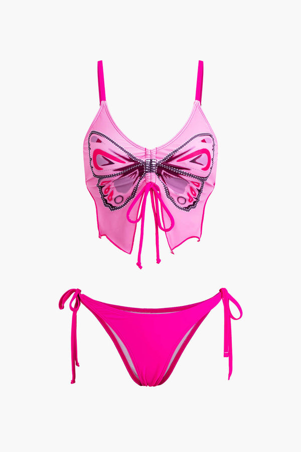 Kelebek Desenli Bikini Seti