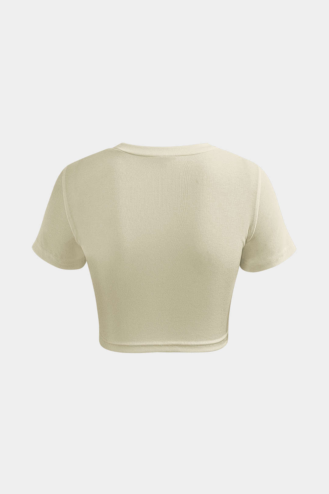 Basic Twist Hem Crop Tişört