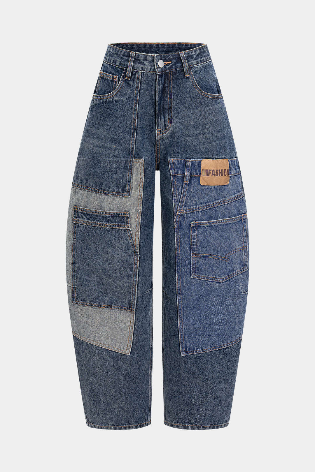Mavi Patchwork Denim Barrel Kesim Pantolon Premium