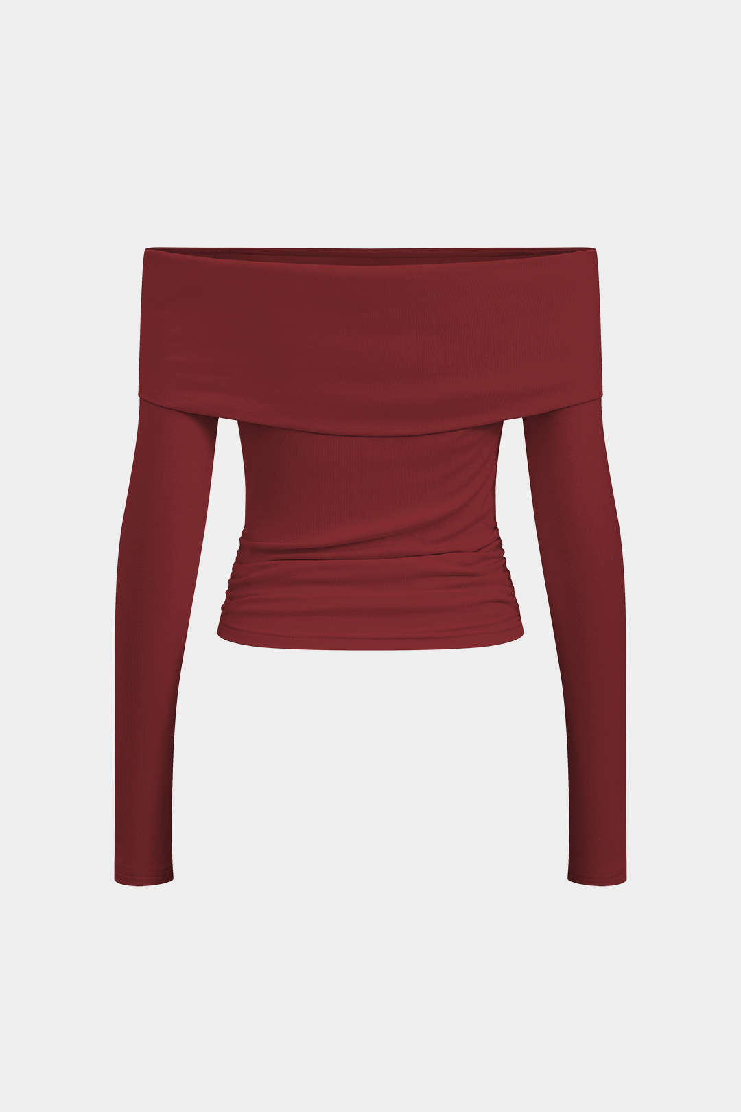 Omuz Açık Uzun Kollu Bluz Polyester Günlük Şık Tasarım